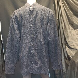 Vintage Wah Maker Shirt Mens Large Button Up Paisley Western Made in USA Rodeo